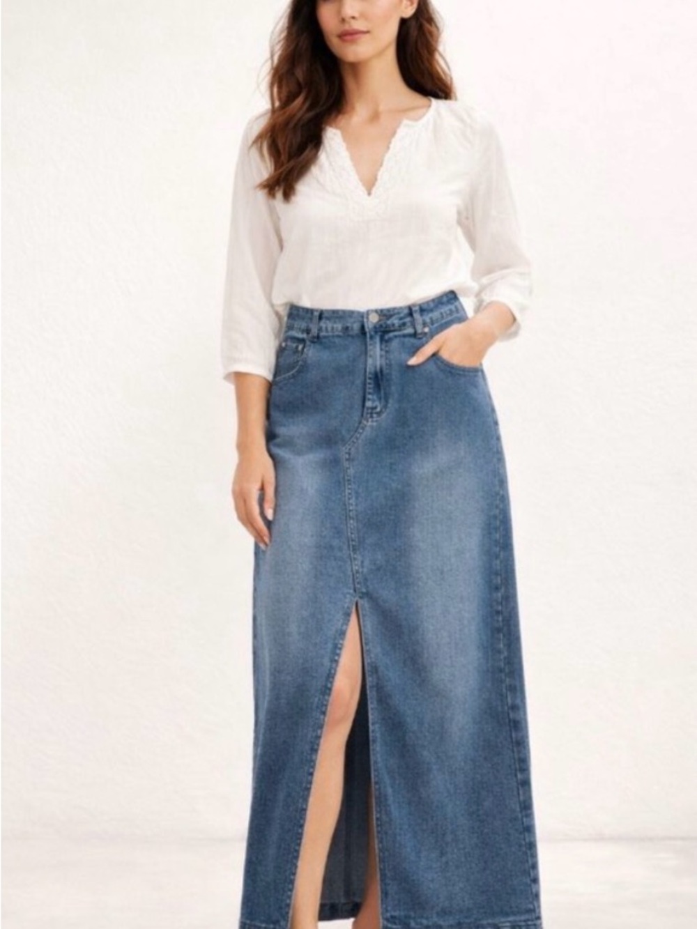 Rachel Zoe Blue Denim Jeans Label Detail